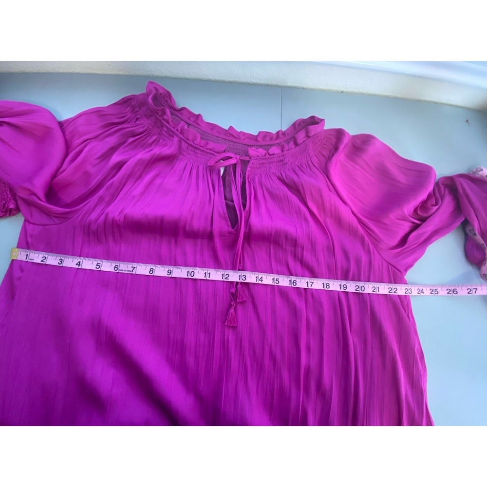 Anthropologie Tunic Dress Women's Size Small Giulia Fushia Pink Swing Dress Boho - Picture 5 of 7
